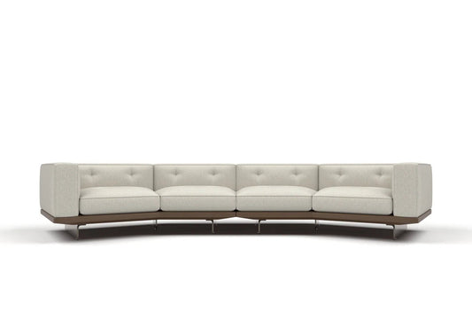 Edric 4-Seater Facbric Curved Modular Sofa