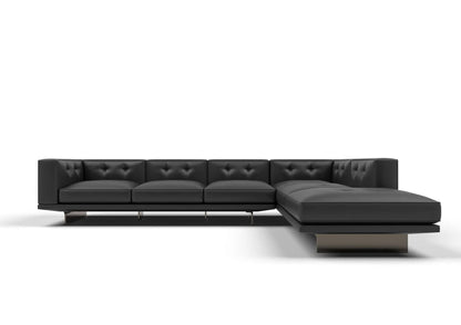 Fred 4-Seater Cow Leather Sofa with Chaise