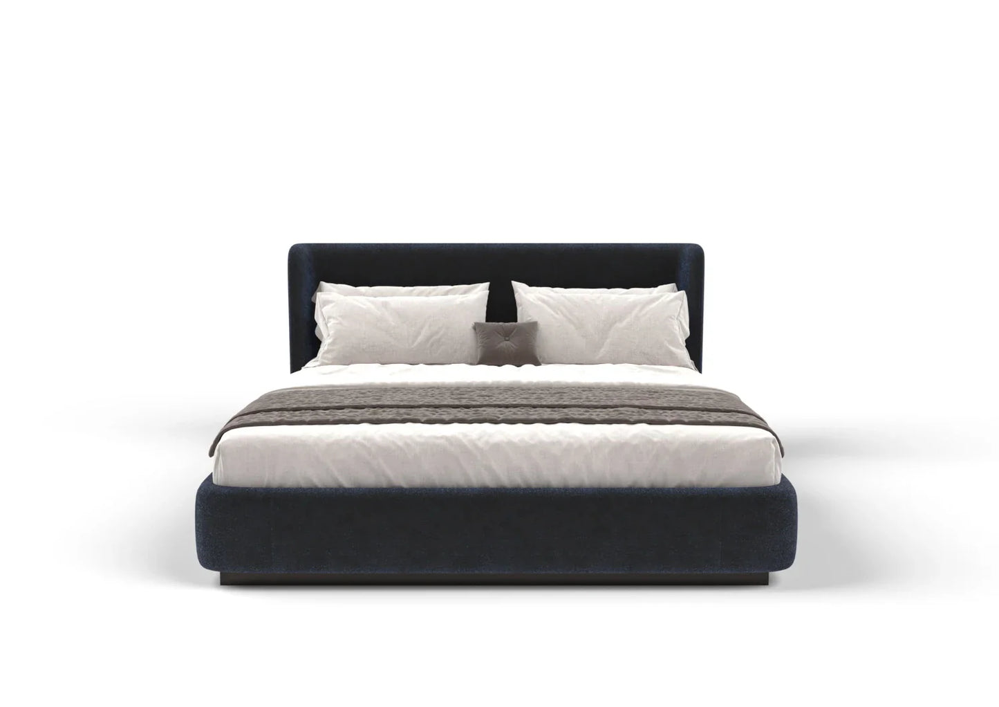 Emman Fabric Bed with Padded Headboard