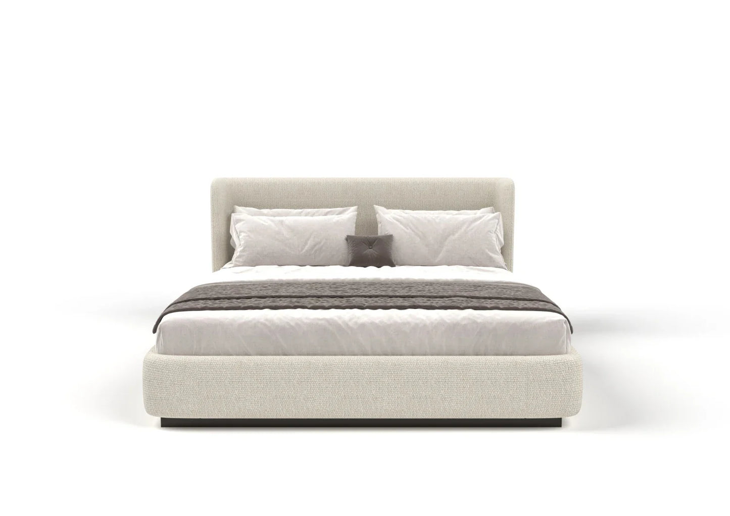 Emman Fabric Bed with Padded Headboard