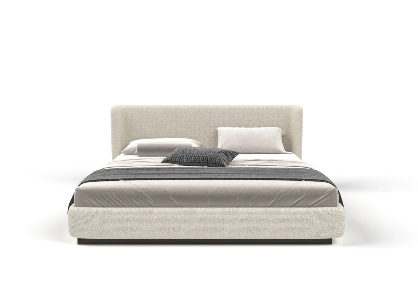 Emman Fabric Bed with Padded Headboard