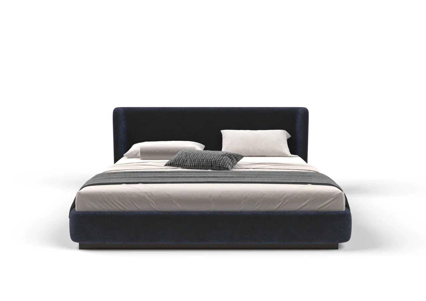 Emman Fabric Bed with Padded Headboard