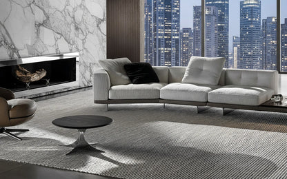 Faiz Wood Coffee Table with Tall Cross Base