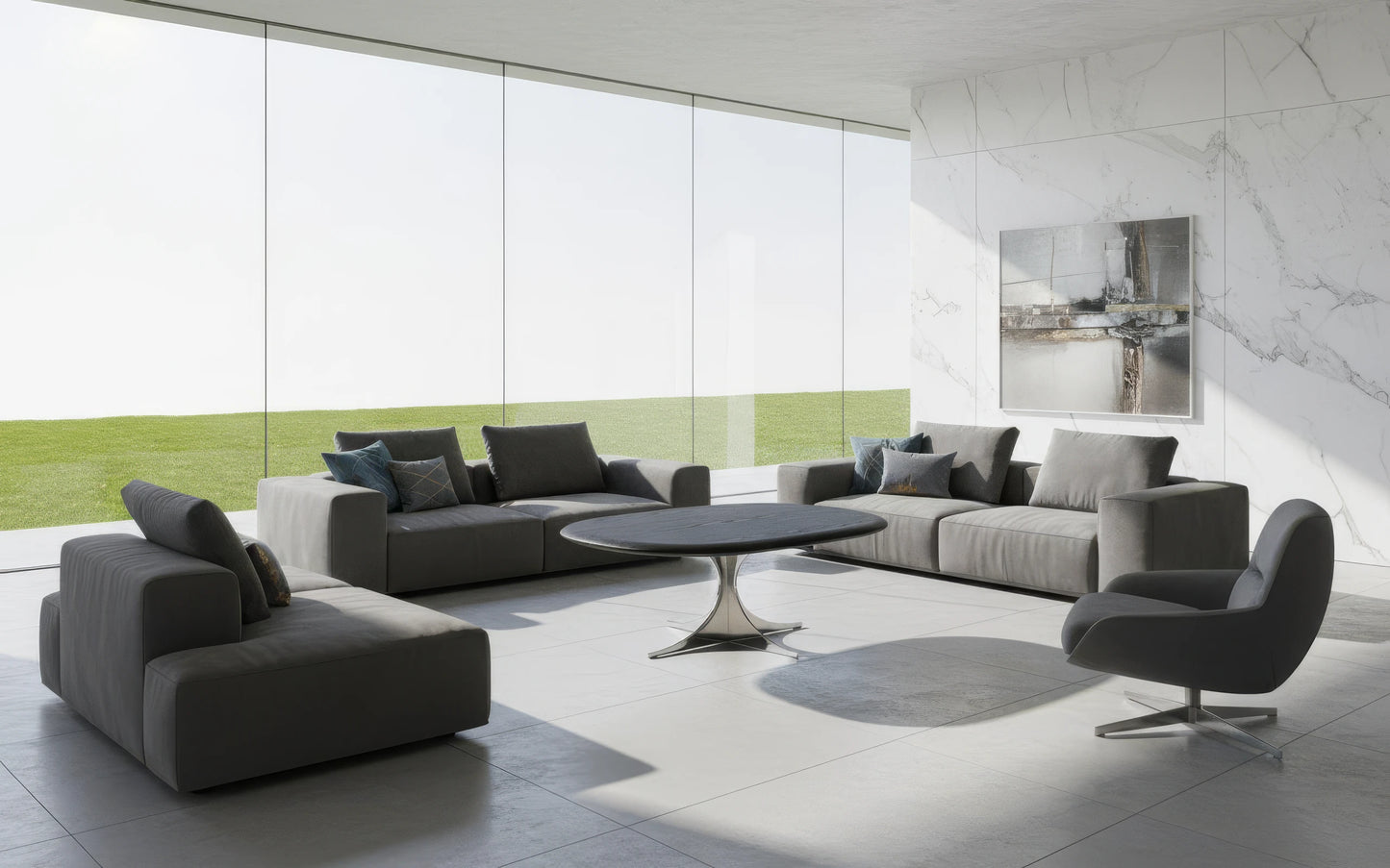 Fala Wood Coffee Table with Cross Base