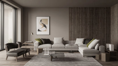 Eli 4-Seater Leather Sofa with Ottoman Set