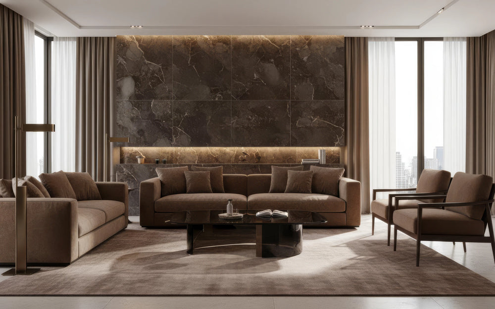 Gauri Coffee Table with Square Glass Top