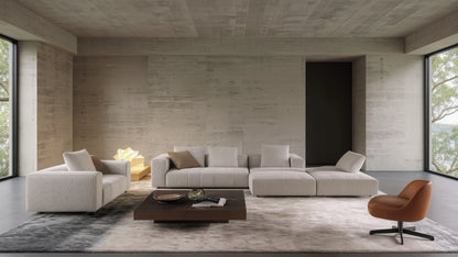 Leander 6-Seater Fabric Sectional Sofa with Ottoman Set