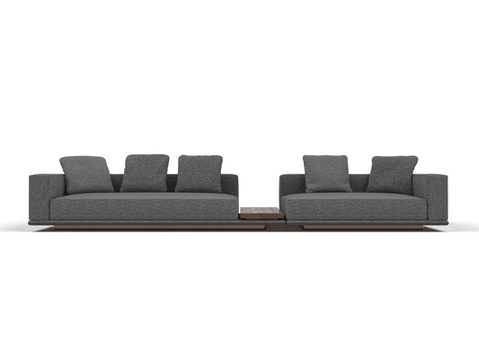 Denver 5-Seater Fabric Sofa with Center Table