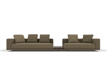 Denver 5-Seater Fabric Sofa with Center Table