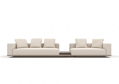 Denver 5-Seater Fabric Sofa with Center Table