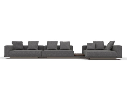 Davidoff 5-Seater Fabric Modular Sofa with Console Table