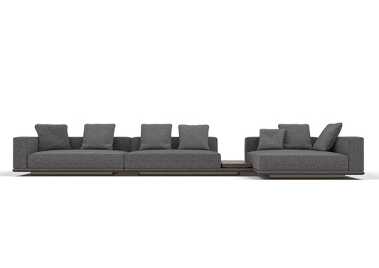 Davidoff 5-Seater Fabric Modular Sofa with Console Table