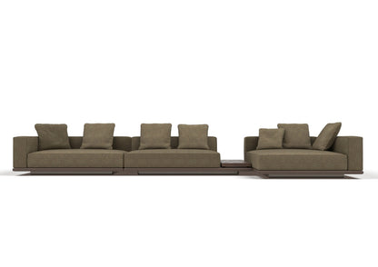 Davidoff 5-Seater Fabric Modular Sofa with Console Table
