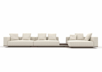 Davidoff 5-Seater Fabric Modular Sofa with Console Table