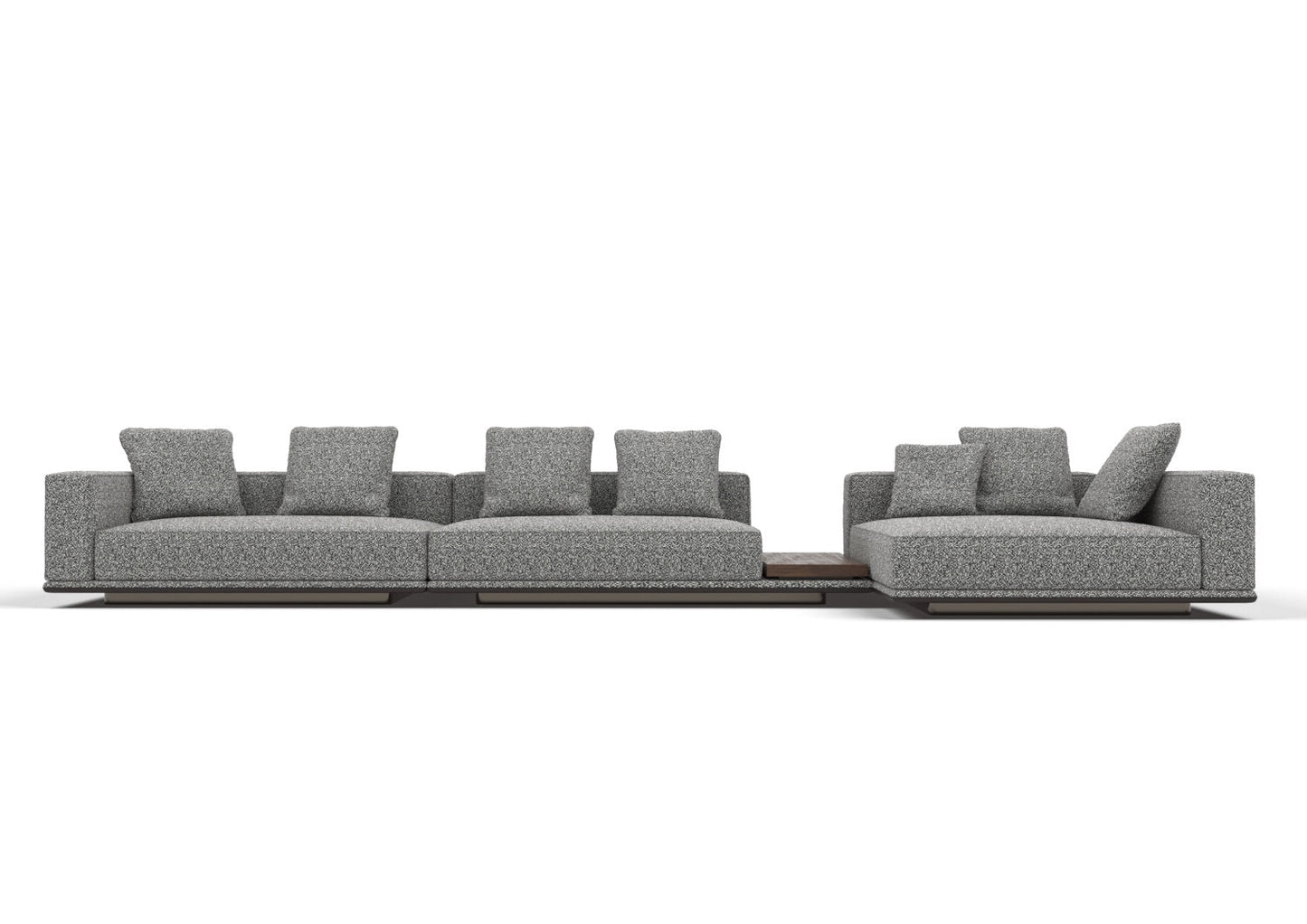 Davidoff 5-Seater Fabric Modular Sofa with Console Table