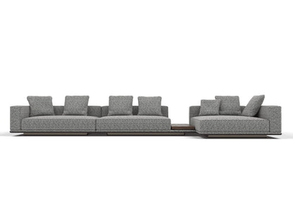 Davidoff 5-Seater Fabric Modular Sofa with Console Table