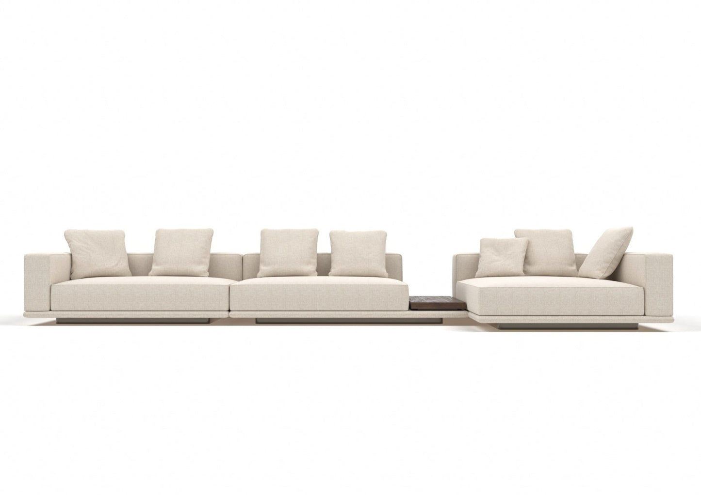 Davidoff 5-Seater Fabric Modular Sofa with Console Table