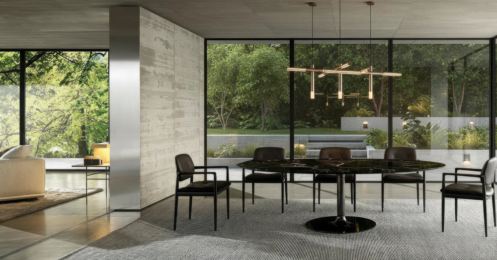 Keziah 10-Seater Marble Top Dining Table