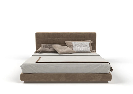 Cosmo Fabric Platform Bed with Single Headboard