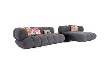 Osiris 3-Seater Fabric Modular Sofa with Right Chaise