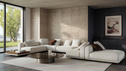 Dante 3-Seater Fabric Modular Sofa with Console Table