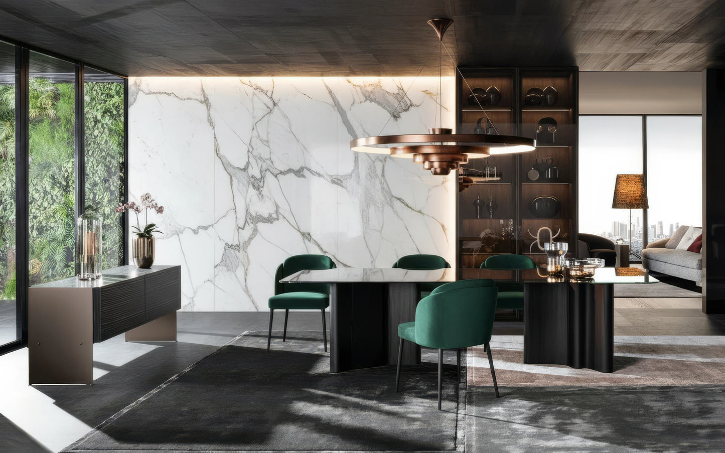 Mikasa 12-Seater Glass Top Dining Table