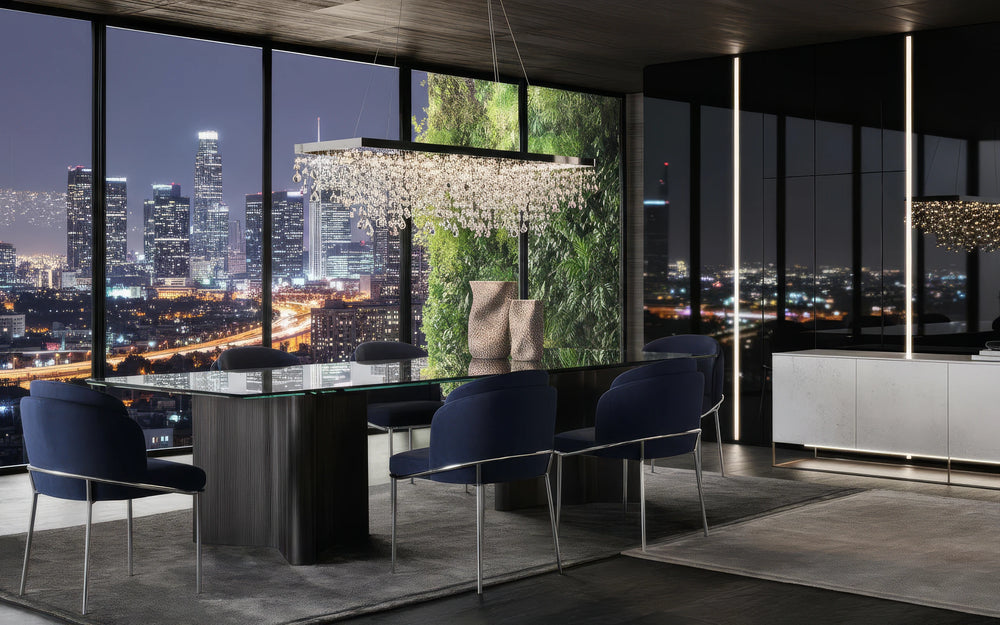 Mikasa 12-Seater Glass Top Dining Table