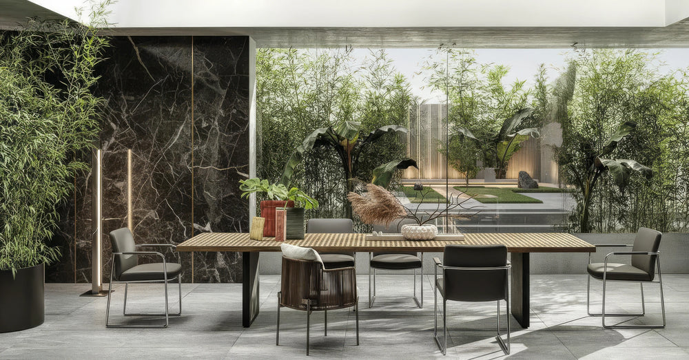 Orson 12-Seater Wooden Top Dining Table