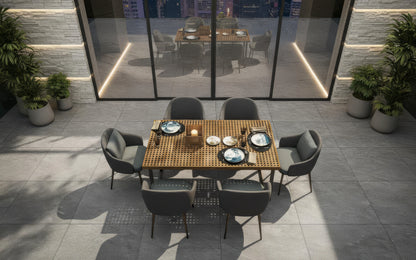 Orson 12-Seater Wooden Top Dining Table
