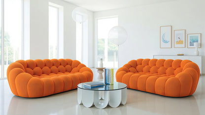 Dimitri 5-Seater Fabric Pouffe Sofa