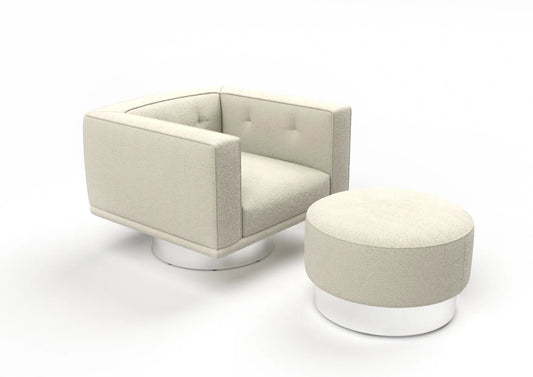 Cressida Ergonomic Cow Leather Armchair Set