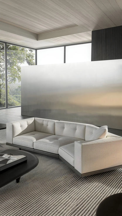 Elvin 3-Seater Fabric Curved Modular Sofa