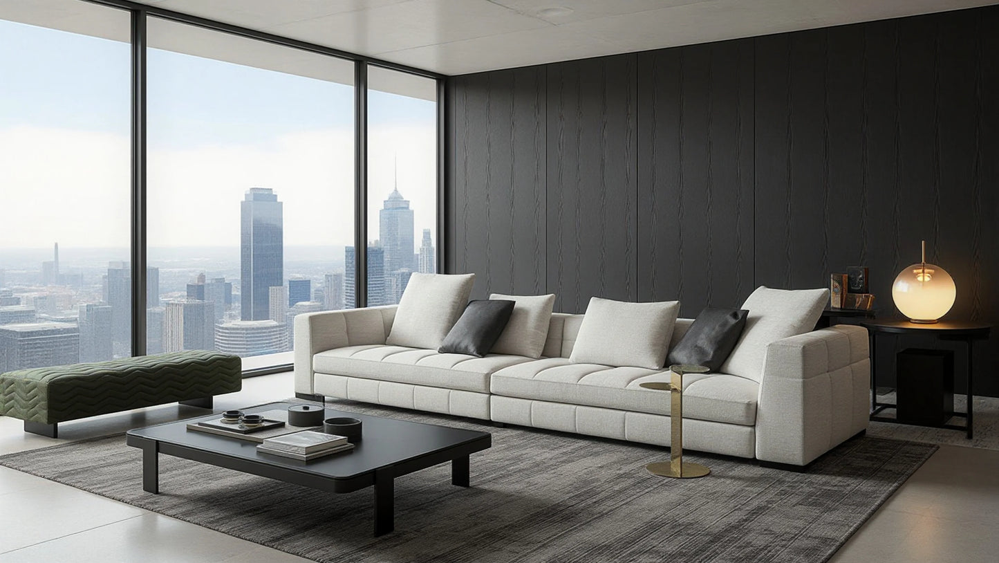 Trent 2-Seater Leather Upholstered Sofa