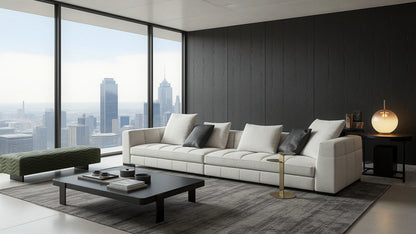 Trent 2-Seater Leather Upholstered Sofa