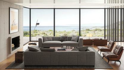 Trent 2-Seater Leather Upholstered Sofa