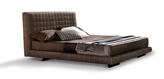 Qirrin Fabric Bed with Padded Headboard