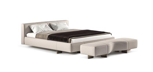 Mortimer Fabric Bed with Padded Headboard