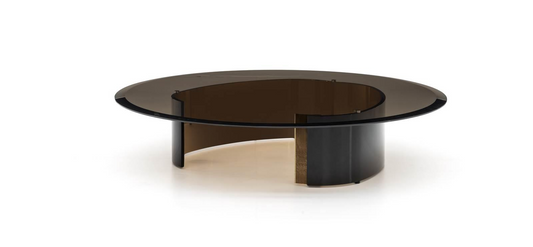 Garin Coffee Table with Circular Glass Top