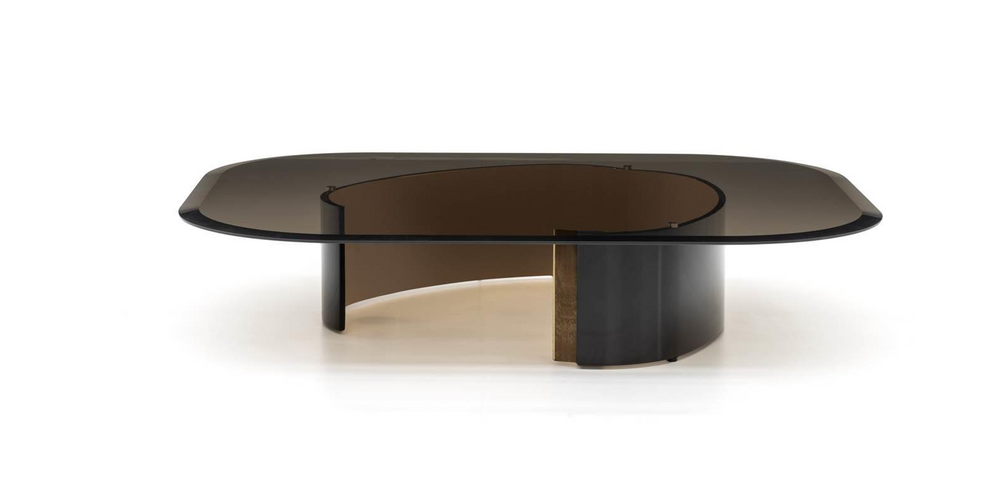 Gatlin Coffee Table with Rectangular Glass Top