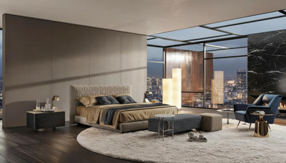 Borland Fabric Bed with Padded Headboard