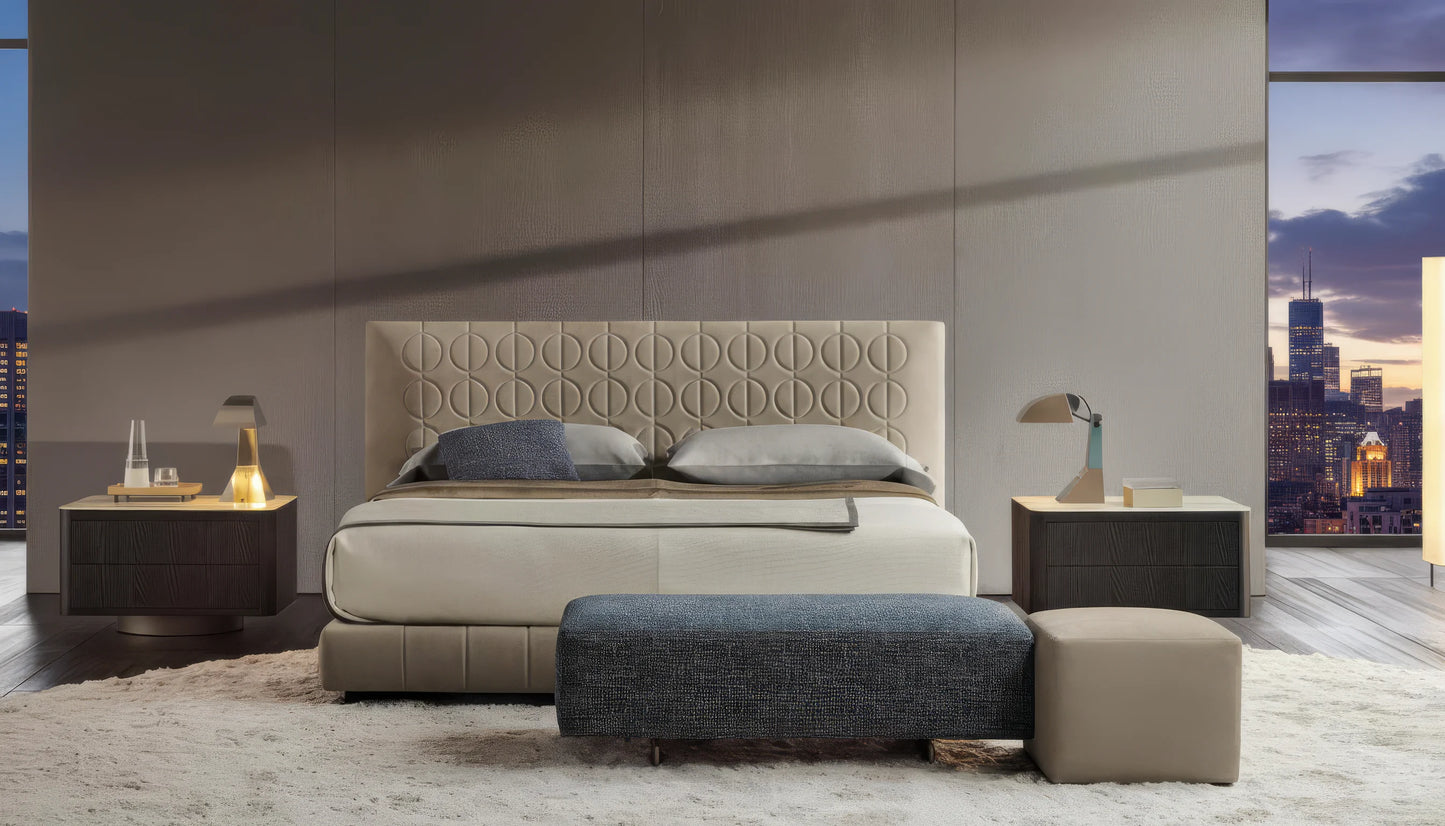 Borland Fabric Bed with Padded Headboard