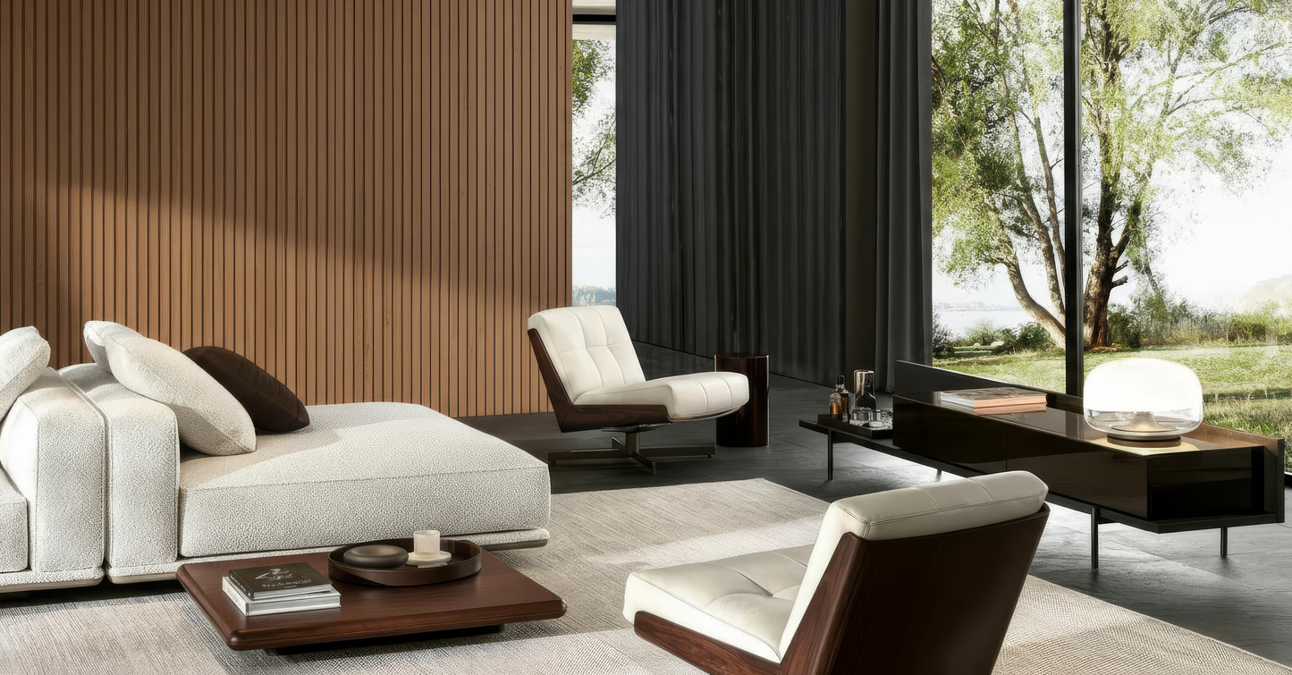 Liora Leather Swivel Chair & Footstool Set