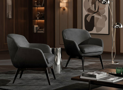 Mono Fabric Armchair & Footstool Set