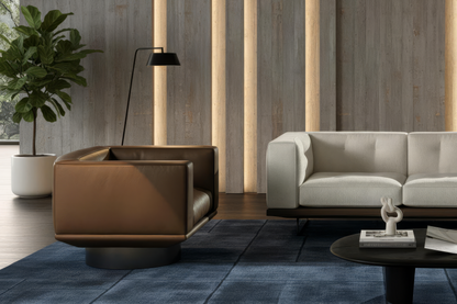 Marco Ergonomic Cow Leather Armchair Set