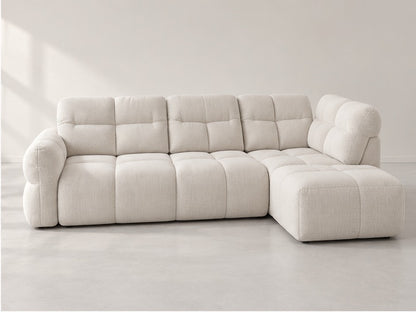 Anatren Padded Corner Sofa – 273 cm — Ivory Textured Fabric alternate view; generated visualisation