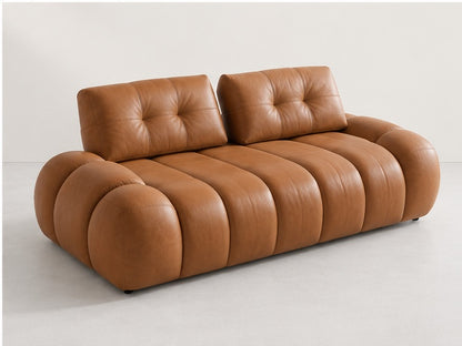 Apella Roll Arm Sofa – 200 cm — Cognac Leather; generated visualisation