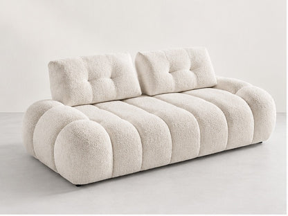 Apella Roll Arm Sofa – 200 cm — Ivory Textured Fabric; generated visualisation