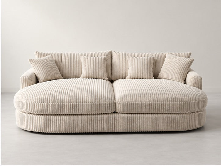 Bellora Extra Deep Lounge Sofa – 255 cm — Ivory Textured Fabric alternate view; generated visualisation