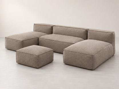 Biarra Modular Panoramic Sofa – 332 cm — Taupe Fabric; generated visualisation