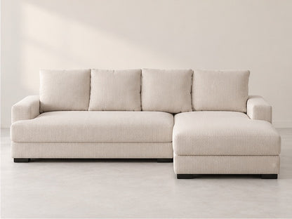 Camden Compact Chaise Sofa – 237 cm — Ivory Textured Fabric alternate view; generated visualisation